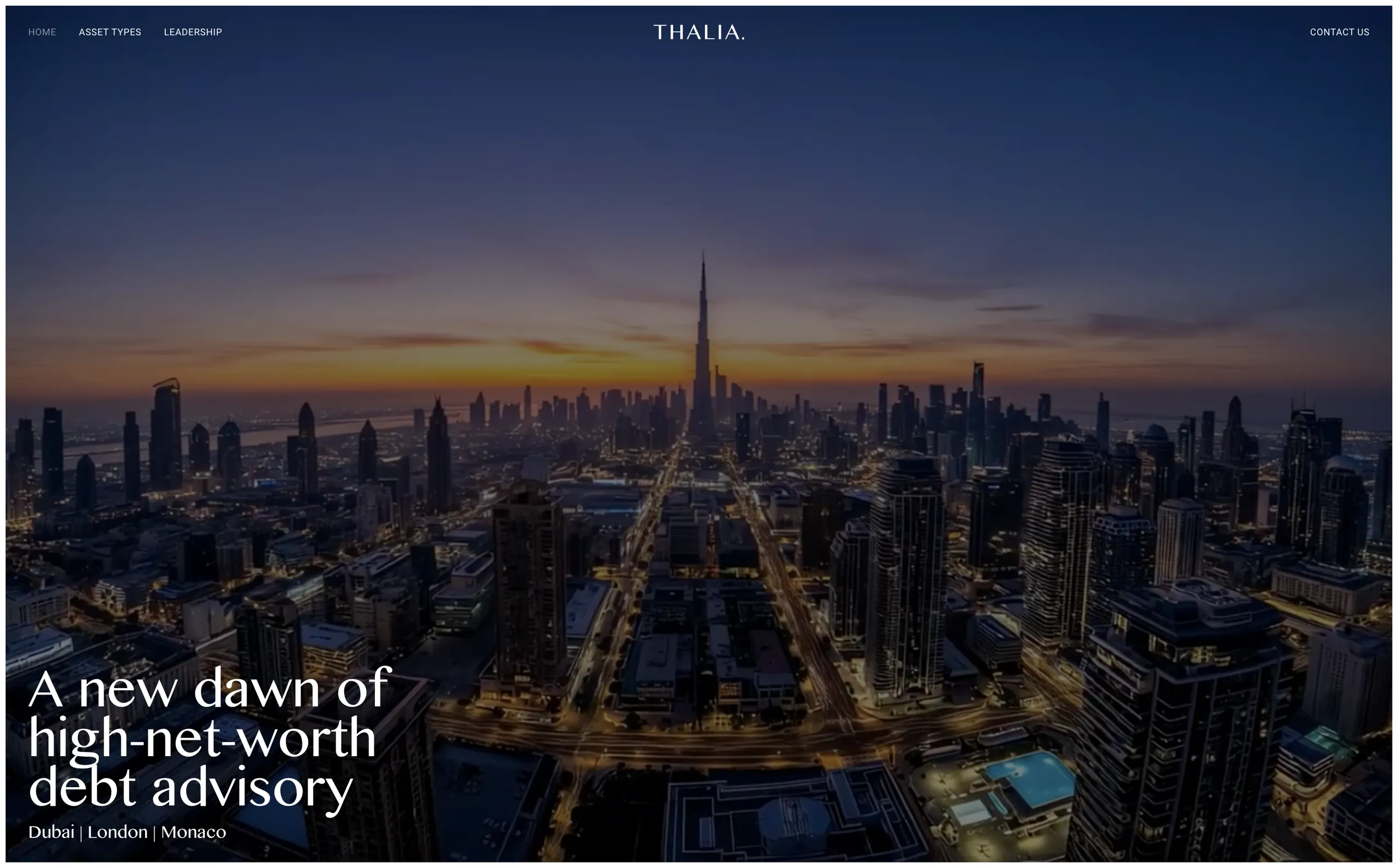 THALIA website by Sam Hills - Custom Webflow Development